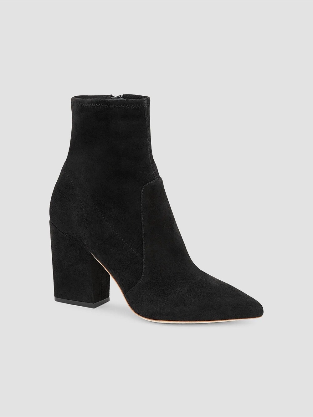 Loeffler Randall Isla Black Suede Pointed Toe Ankle Boots Size 9 NIB